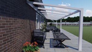 Benelux Veranda  10,06 mt x 3,00 mt – Cream – Helder Polycarbonate - Image 2