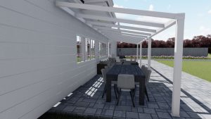 Benelux Veranda  10,40 mt x  2,50 mt – Cream – Helder Polycarbonate - Image 2