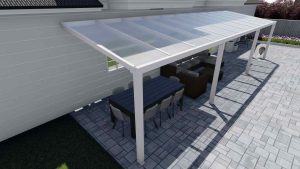 Benelux Veranda  10,40 mt x  2,50 mt – Cream – Opal Polycarbonate