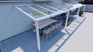 Benelux Veranda  11,40 mt x  2,50 mt – Cream – Glass