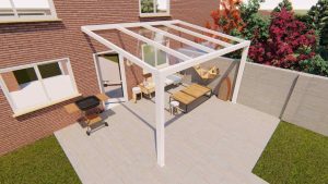 Benelux Veranda  3,90 mt x  2,50 mt – Cream – Glass