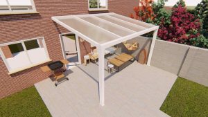 Benelux Veranda  3,90 mt x  2,50 mt – Cream – Opal Polycarbonate