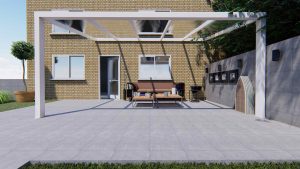 Benelux Veranda  4,10 mt x  2,50 mt – Cream – Helder Polycarbonate - Image 3