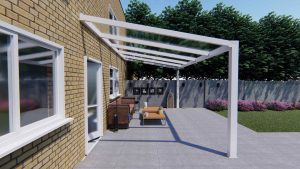 Benelux Veranda  4,10 mt x  2,50 mt – Cream – Helder Polycarbonate - Image 2