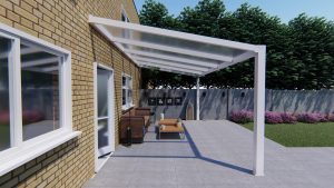 Benelux Veranda  4,10 mt x  2,50 mt – Cream – Opal Polycarbonate - Image 2