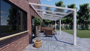 Benelux Veranda  5,60 mt x  2,50 mt – Cream – Opal Polycarbonate - Image 2