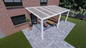 Benelux Veranda  5,60 mt x  2,50 mt – Cream – Opal Polycarbonate