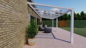 Benelux Veranda  7,06 mt x 4,00 mt – Cream – Opal Polycarbonate - Image 2