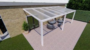 Benelux Veranda  7,06 mt x 4,00 mt – Cream – Opal Polycarbonate