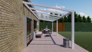 Benelux Veranda  7,30 mt x  2,50 mt – Cream – Helder Polycarbonate - Image 2