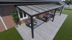 Benelux Veranda  8,60 mt x  4 mt – Zwart – Opal Polycarbonate - Image 3