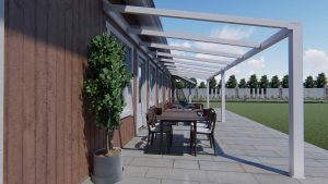 Benelux Veranda  8,60 mt x  2,50 mt – Cream – Helder Polycarbonate - Image 2