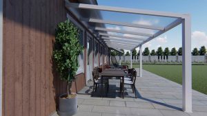 Benelux Veranda  8,60 mt x  2,50 mt – Cream – Opal Polycarbonate - Image 2